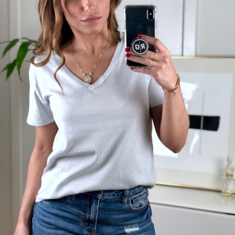 LAST 3️⃣ | SUNSET BLVD. V-Neck SS Tee - BLUE WATER